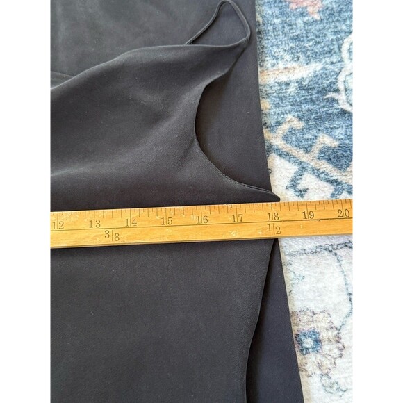 Ralph Lauren Women’s Black Spaghetti Strap Silk Floor Length Slip Dress size 12 - Picture 4 of 6